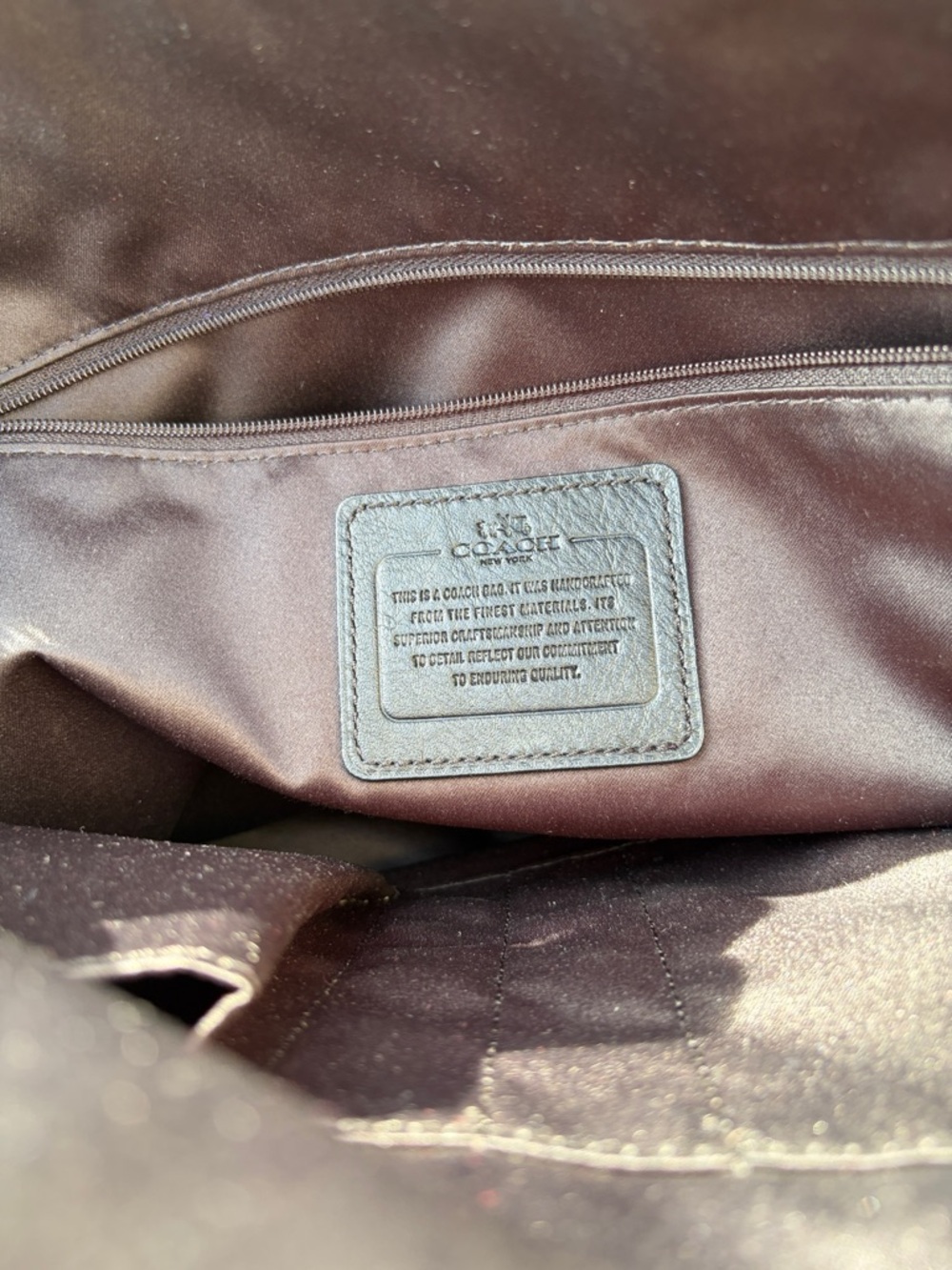 Coach Black Taylor Pebbled Leather Satchel Structured Tote with Front Pocket. - Picture 9 of 12